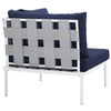 Harmony Outdoor Patio Aluminum Corner Sofa by Modway| White Navy