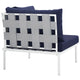 Harmony Outdoor Patio Aluminum Corner Sofa by Modway| White Navy