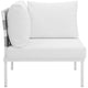 Harmony Outdoor Patio Aluminum Corner Sofa by Modway| White White