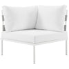 Harmony Outdoor Patio Aluminum Corner Sofa by Modway| White White