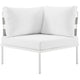 Harmony Outdoor Patio Aluminum Corner Sofa by Modway| White White