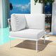 Harmony Outdoor Patio Aluminum Corner Sofa by Modway| White White