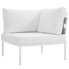 Harmony Outdoor Patio Aluminum Corner Sofa by Modway| White White