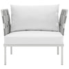 Harmony Outdoor Patio Aluminum Armchair by Modway| White White
