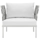 Harmony Outdoor Patio Aluminum Armchair by Modway| White White