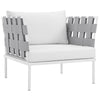 Harmony Outdoor Patio Aluminum Armchair by Modway| White White