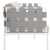 Harmony Outdoor Patio Aluminum Loveseat by Modway| White Beige