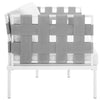 Harmony Outdoor Patio Aluminum Loveseat, White White - No Shipping Charges