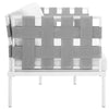 Harmony Outdoor Patio Aluminum Loveseat by Modway| White White