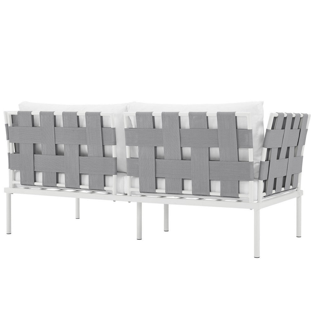 Harmony Outdoor Patio Aluminum Loveseat by Modway| White White