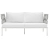 Harmony Outdoor Patio Aluminum Loveseat by Modway| White White