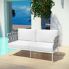 Harmony Outdoor Patio Aluminum Loveseat by Modway| White White