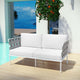Harmony Outdoor Patio Aluminum Loveseat by Modway| White White