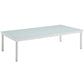 Harmony Outdoor Patio Aluminum Coffee Table, White - No Shipping Charges