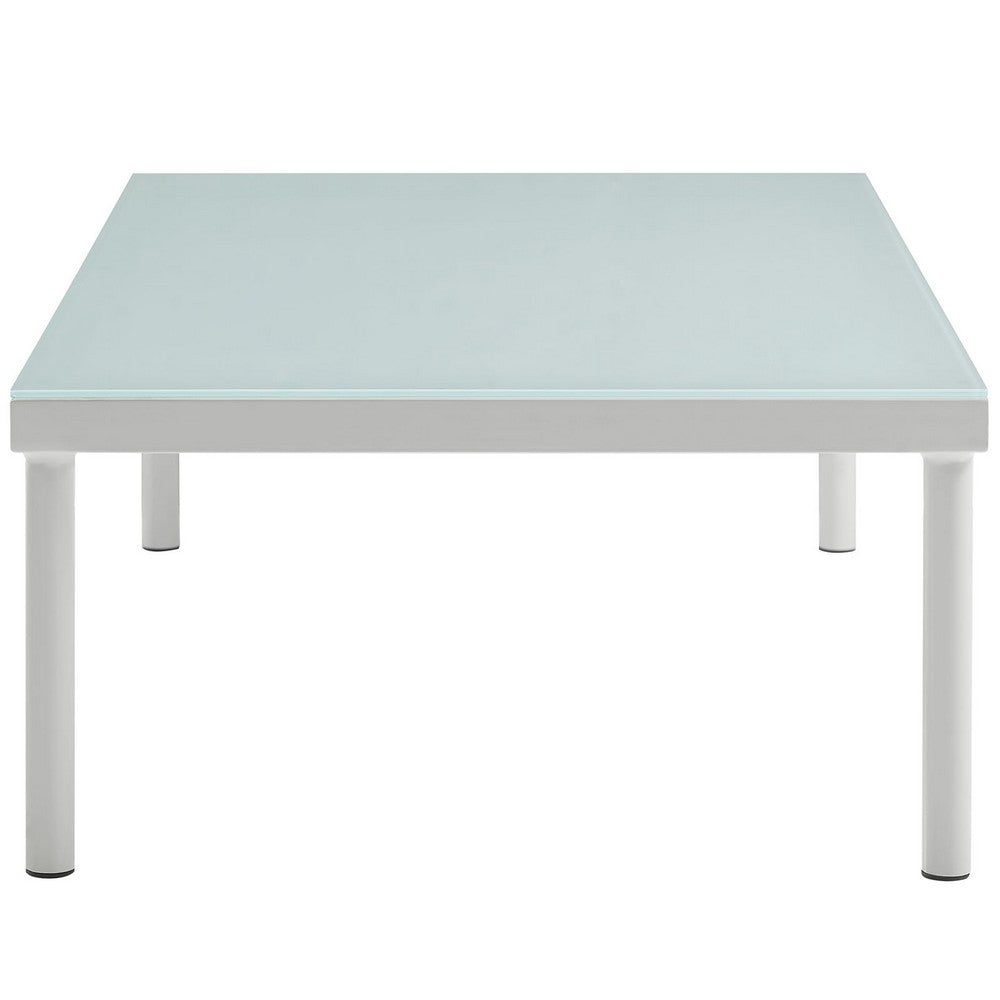 Harmony Outdoor Patio Aluminum Coffee Table by Modway| White