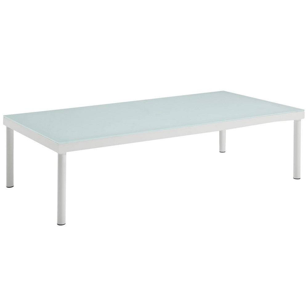 Harmony Outdoor Patio Aluminum Coffee Table by Modway| White