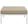 Harmony Outdoor Patio Aluminum Ottoman by Modway| White Beige