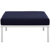 Harmony Outdoor Patio Aluminum Ottoman by Modway| White Navy