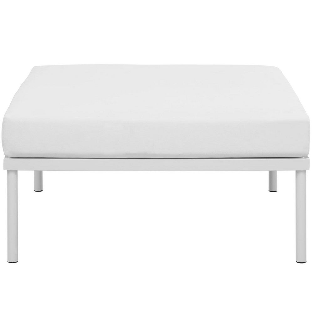 Harmony Outdoor Patio Aluminum Ottoman by Modway| White White