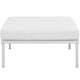 Harmony Outdoor Patio Aluminum Ottoman by Modway| White White