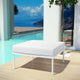 Harmony Outdoor Patio Aluminum Ottoman by Modway| White White
