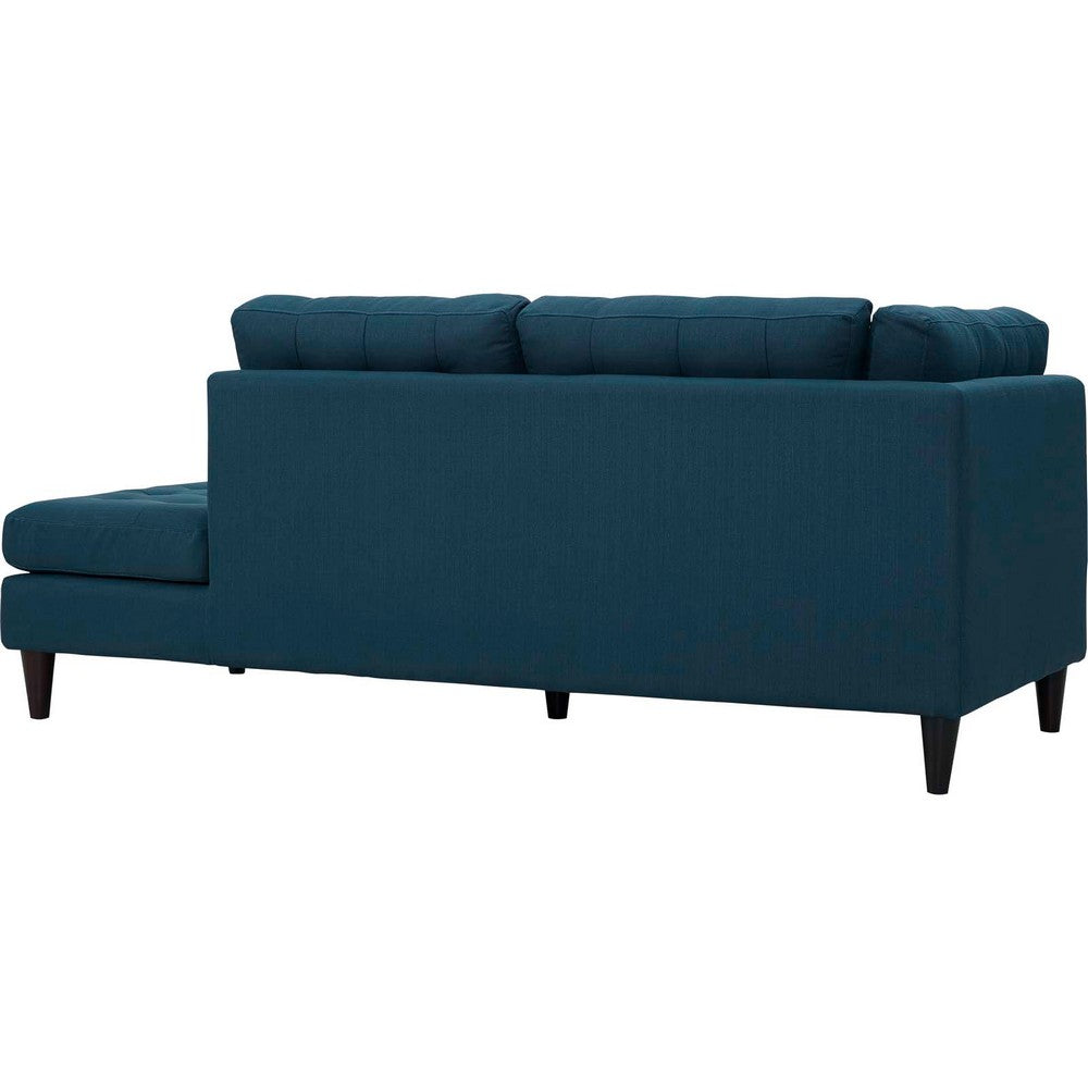 Empress Upholstered Fabric Right Facing Bumper by Modway| Azure