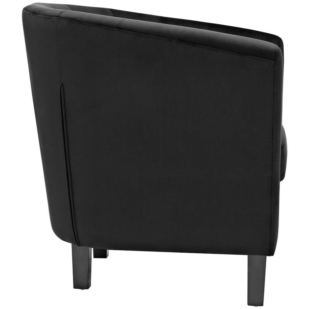 Prospect Velvet Armchair, Black  - No Shipping Charges