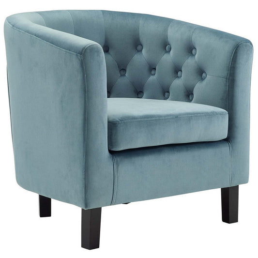Prospect Velvet Armchair, Sea - No Shipping Charges