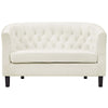 Prospect Velvet Loveseat Ivory - No Shipping Charges MDY-EEI-2615-IVO