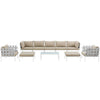 Modway Harmony 10 Piece Outdoor Patio Aluminum Sectional Sofa Set in White Beige MDY-EEI-2616-WHI-BEI-SET