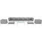 Modway Harmony 10 Piece Outdoor Patio Aluminum Sectional Sofa Set in White Gray MDY-EEI-2616-WHI-GRY-SET