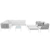 Harmony 10 Piece Outdoor Patio Aluminum Sectional Sofa Set by Modway| White White