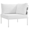 Modway Harmony 10 Piece Outdoor Patio Aluminum Sectional Sofa Set in White White MDY-EEI-2616-WHI-WHI-SET