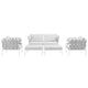 Harmony 5 Piece Outdoor Patio Aluminum Sectional Sofa Set by Modway| White White