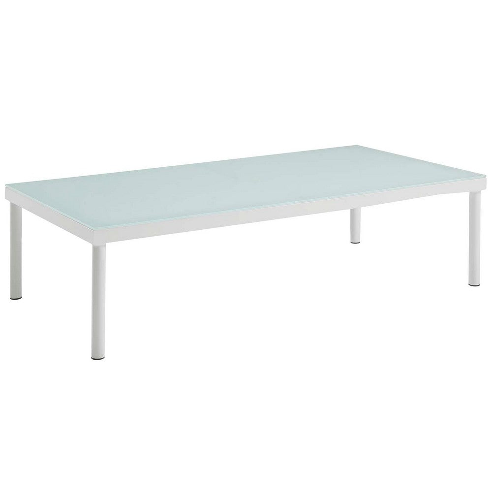 Harmony 5Piece Outdoor Patio Aluminum Sectional Sofa Set by Modway| White White