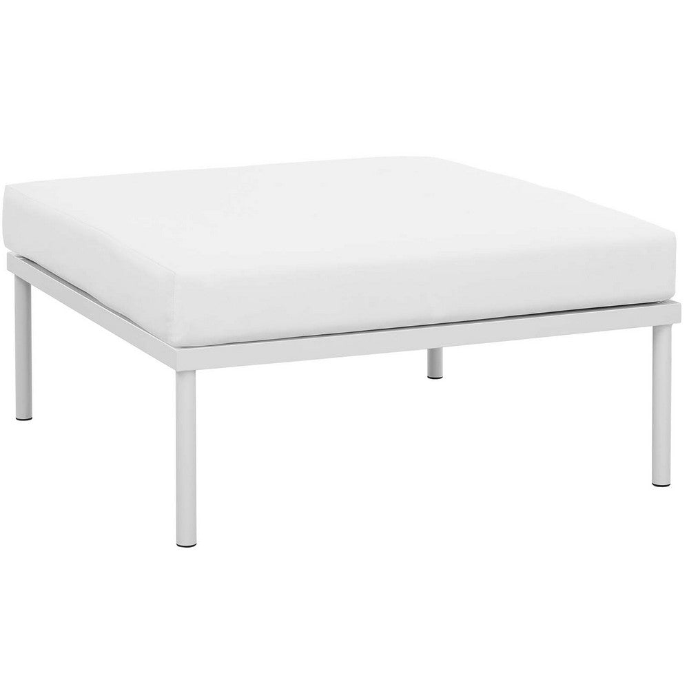 Harmony 6 Piece Outdoor Patio Aluminum Sectional Sofa Set by Modway| White White