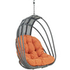 Whisk Outdoor Patio Swing Chair Without Stand, Orange - No Shipping Charges