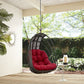 Whisk Outdoor Patio Swing Chair Without Stand, Red - No Shipping Charges