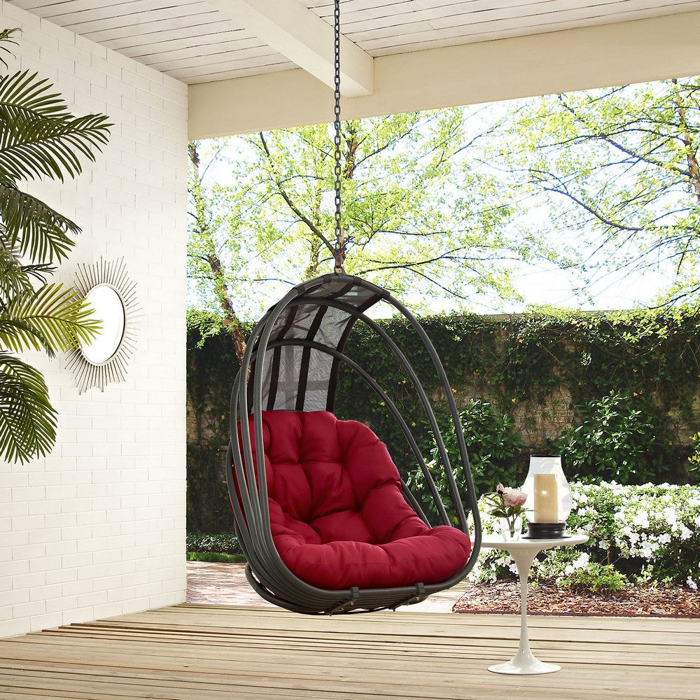 Whisk Outdoor Patio Swing Chair Without Stand by Modway| Red