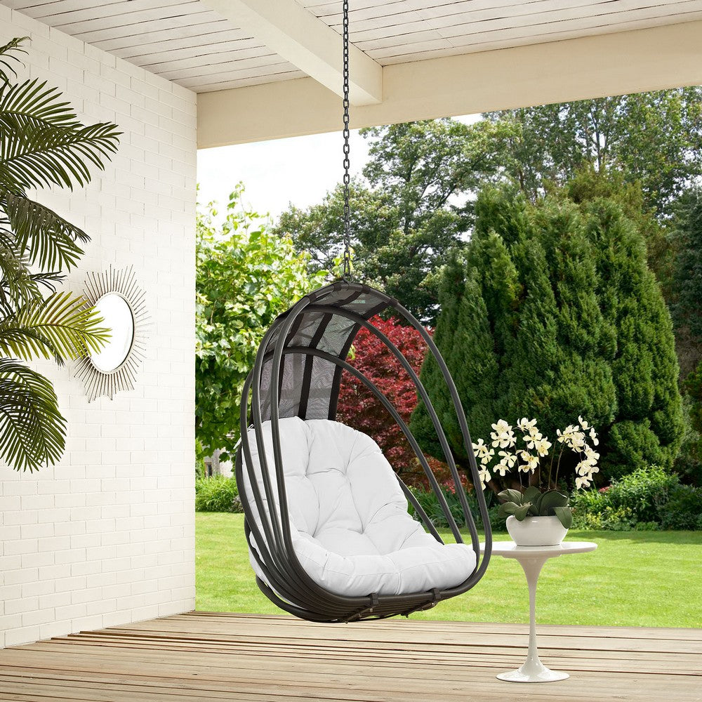 Whisk Outdoor Patio Swing Chair Without Stand, White - No Shipping Charges