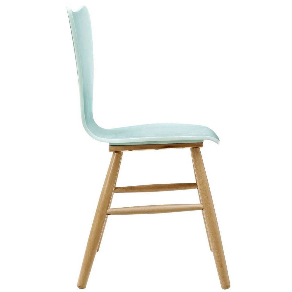 Cascade Wood Dining Chair by Modway| Light Blue
