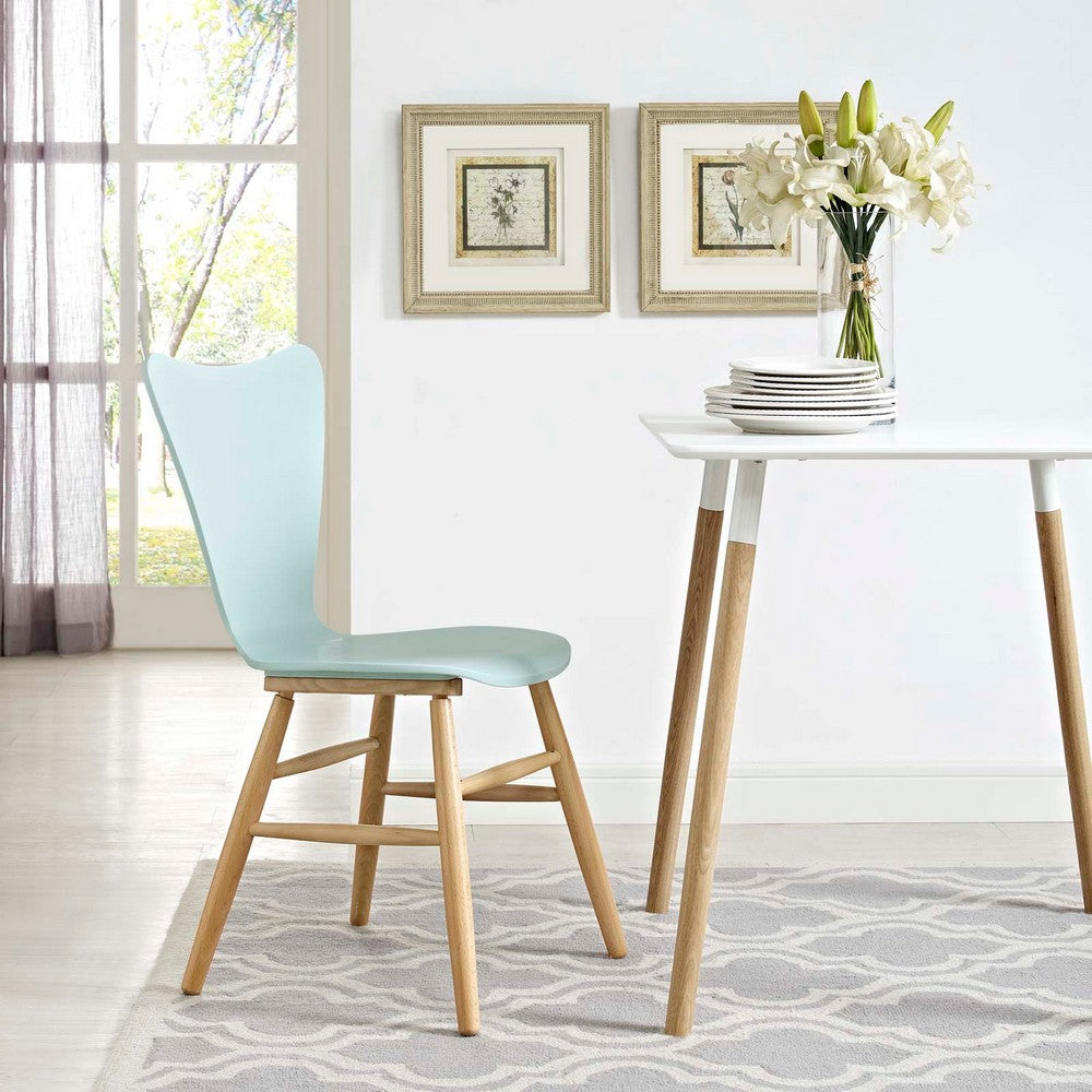 Cascade Wood Dining Chair by Modway| Light Blue