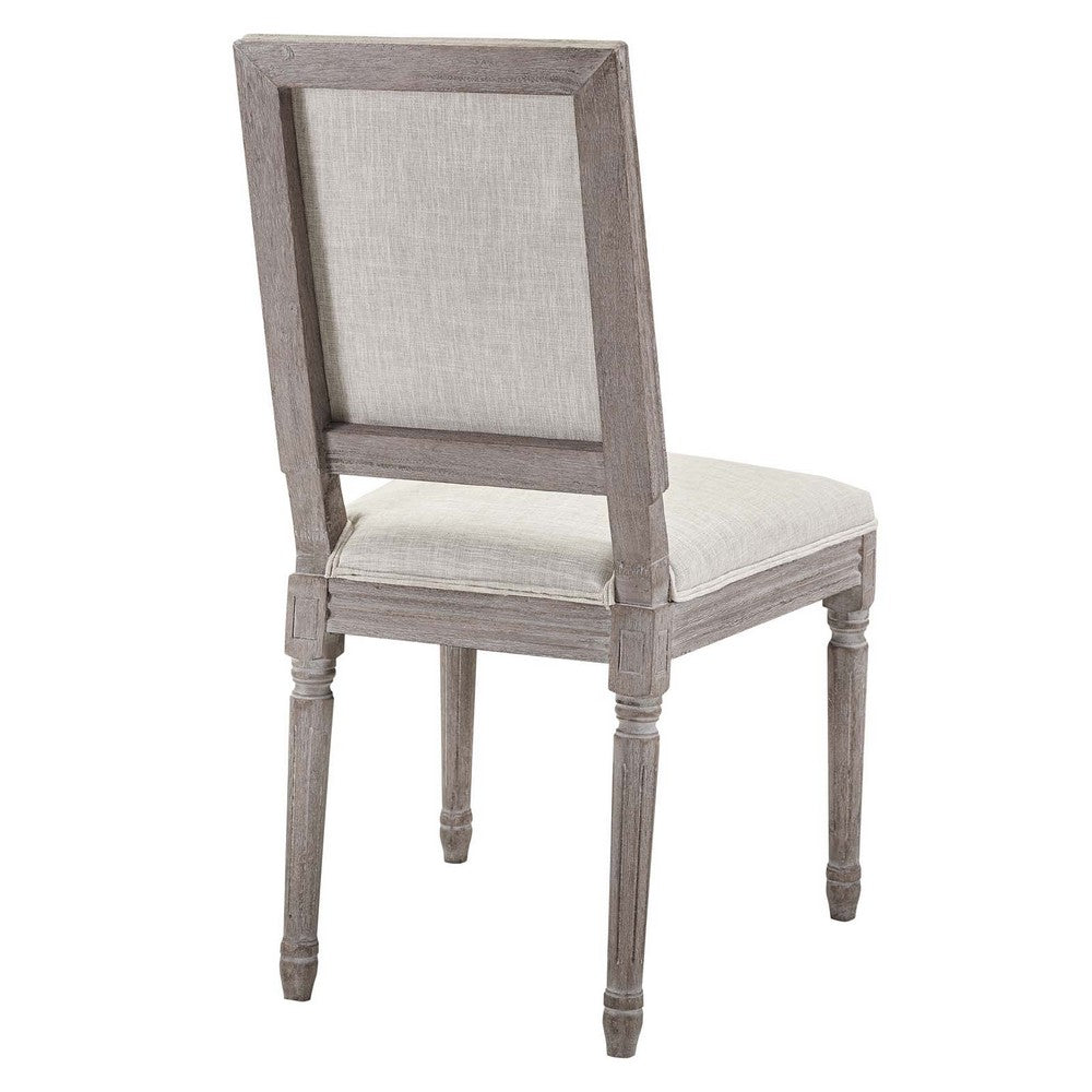 Court Vintage French Upholstered Fabric Dining Side Chair  - No Shipping Charges