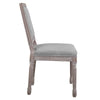 Modway Court French Vintage Upholstered Fabric Dining Chair in Light Gray MDY-EEI-2682-LGR