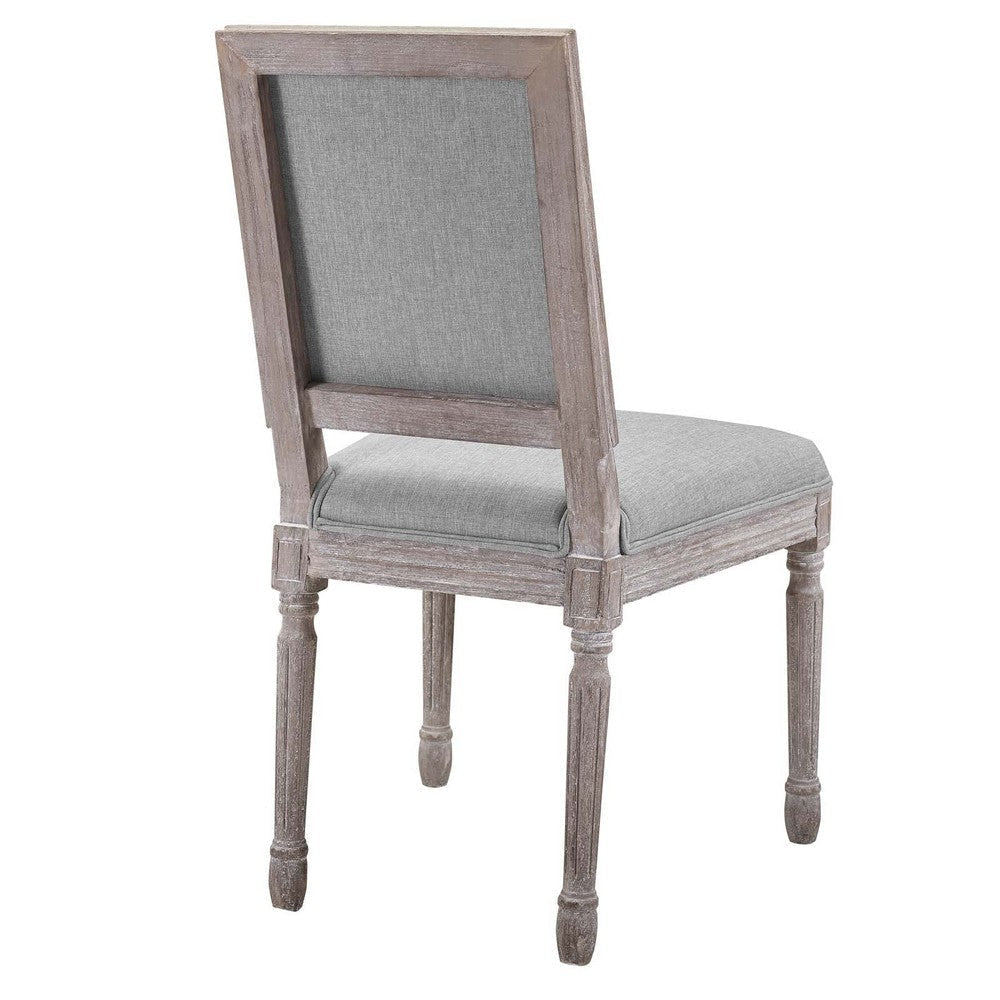 Modway Court French Vintage Upholstered Fabric Dining Chair in Light Gray MDY-EEI-2682-LGR