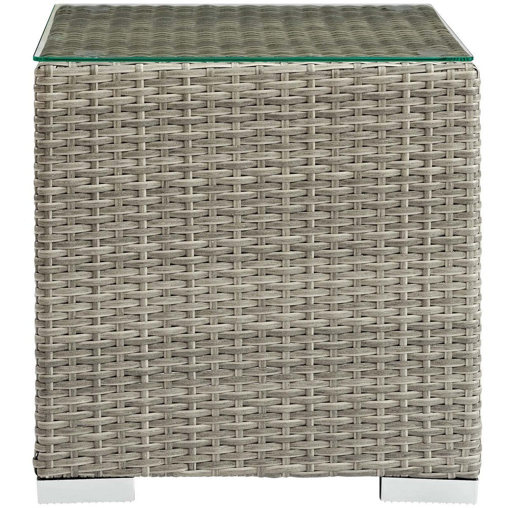 Repose Outdoor Patio Side Table by Modway| Light Gray