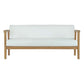 Modway Bayport Teak Wood Outdoor Patio Loveseat in Natural White MDY-EEI-2696-NAT-WHI