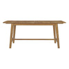 Modway EEI-2712 Dorset Teak Wood Outdoor Patio 72’’ Dining Table in Natural MDY-EEI-2712-NAT