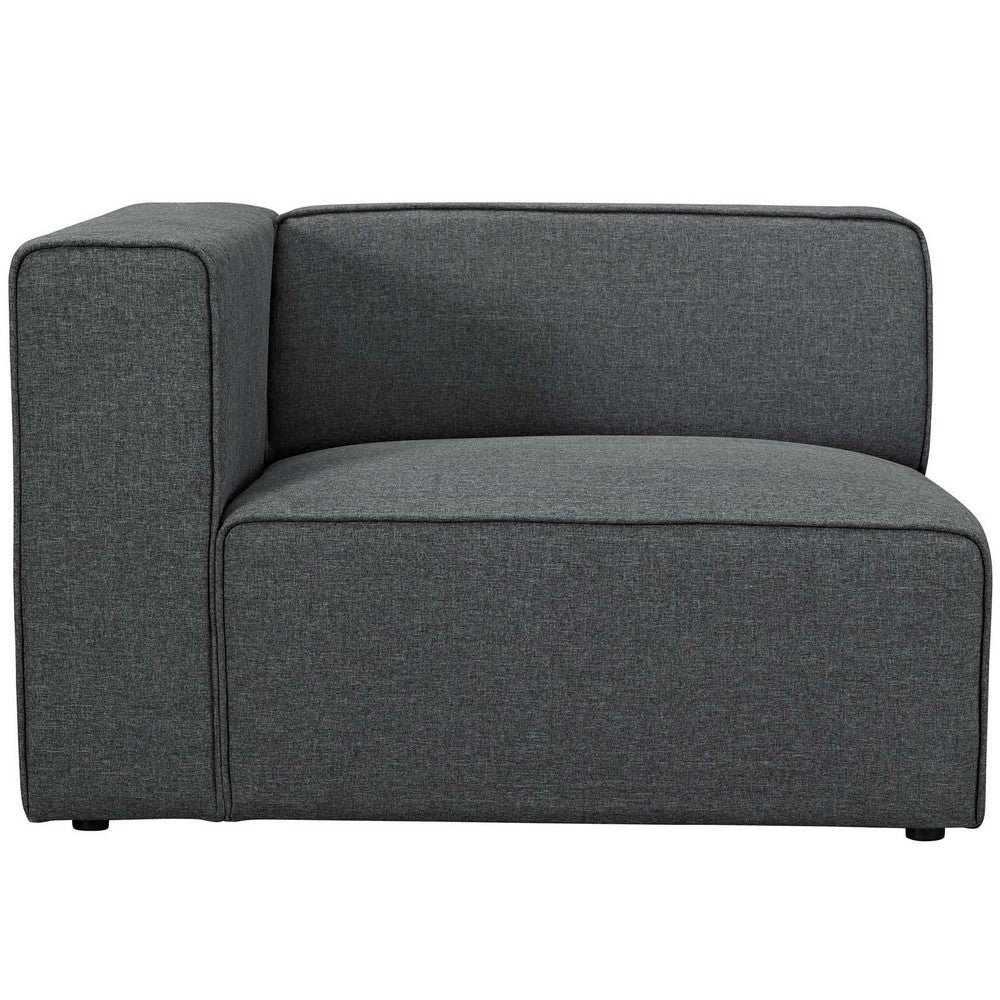 Mingle Fabric Left-Facing Sofa by Modway| Gray