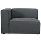 Mingle Fabric Left-Facing Sofa by Modway| Gray